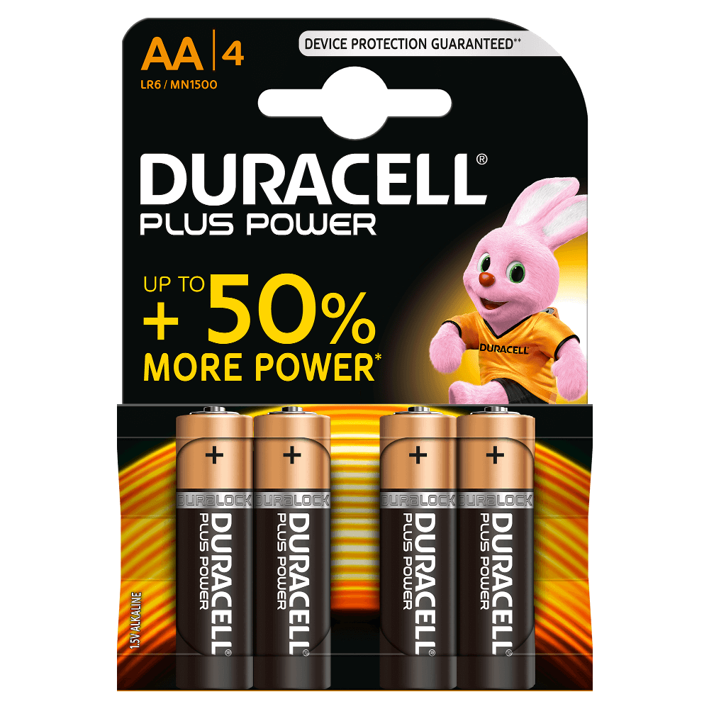 Piles Duracell Alcalines AA Plus Power, High-Tech Feeling Cameroun